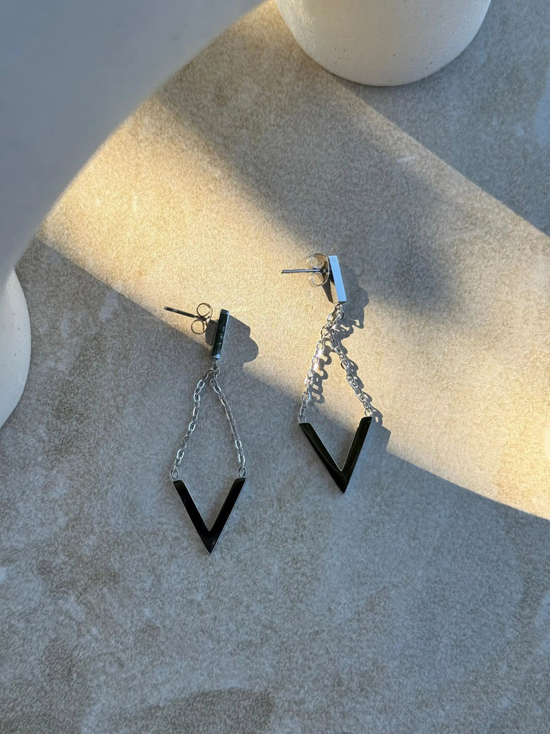 Tahana Jewellery Earrings Kōrama V Silver Earrings Kōrama V Silver Earrings