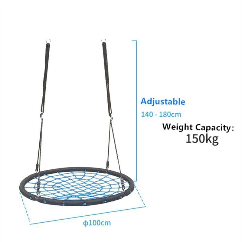 salelink.co.nz Unbranded 100cm 150kg Load Spider Web Tree Swing Net 100cm Spider Web Tree Swing Round Hammock 150kg