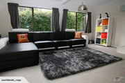Kiwi Grab Kiwi Grab Silk Black/White rug 2x1.4m Silk Black/White rug 2x1.4m