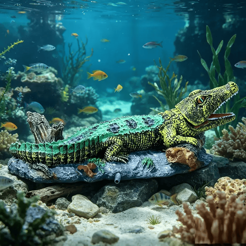 Fish Tank Decoration / Aquarium Ornament, Crocodile – view 1