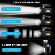Super Bright Super Bright LED Torch Tactical 4 Models USB Rechargeable Flashlight – view 7