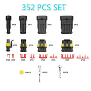 352pcs Waterproof Car Auto Electrical Wire Connector Plug 1-4 Pin Way Plug Kit – view 4