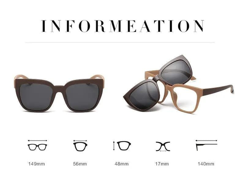 dealonline.co.nz dealonlinenz Removable Lens Sunglasses To Clear Lens Aoron TR90 Sunglasses Removable Lens Coffee Frame