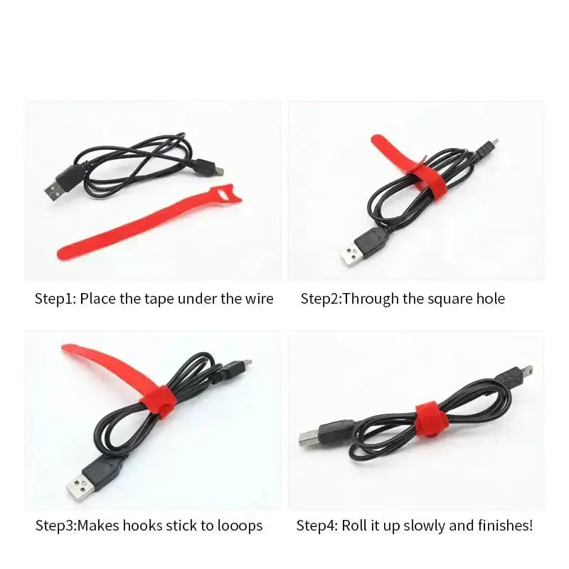 Habicare 250mm Reusable Hook & Loop Cable Ties (Adjustable) 250mm Reusable Hook & Loop Cable Ties (Adjustable)