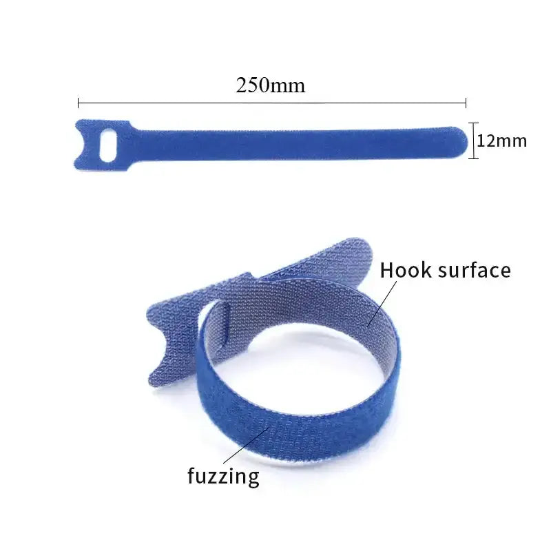 Habicare 250mm Reusable Hook & Loop Cable Ties (Adjustable) 250mm Reusable Hook & Loop Cable Ties (Adjustable)