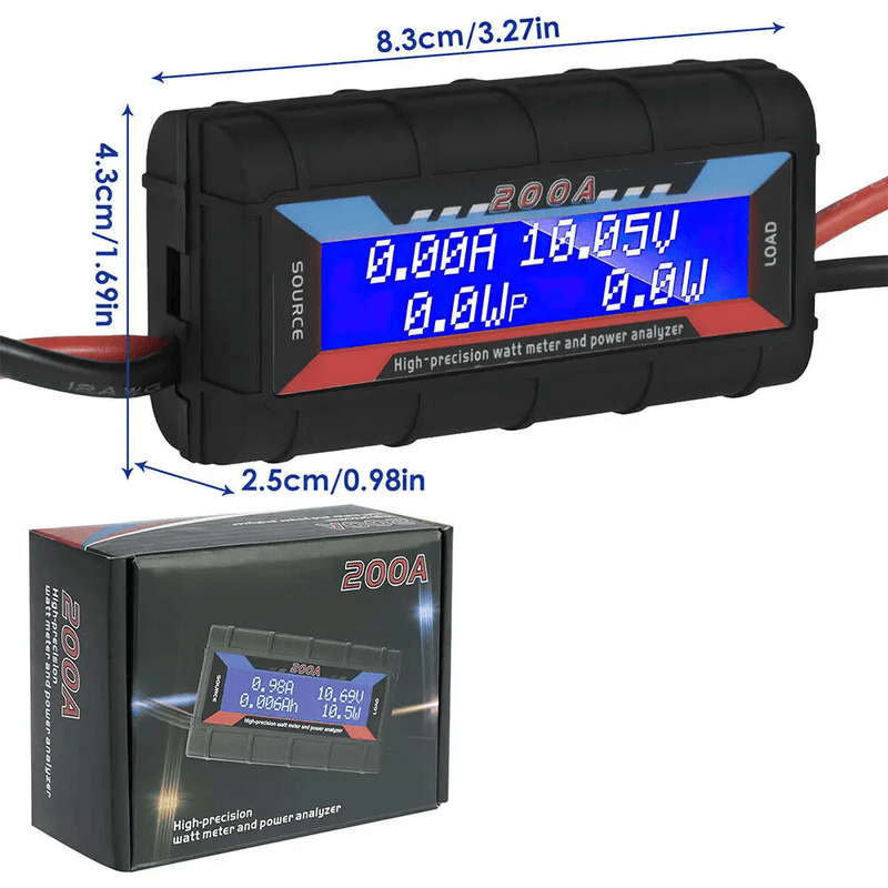 salelink.co.nz Unbranded 200AMP Volt Watt Meter 200 Amp Volt Watt Meter Digital Power Analyzer
