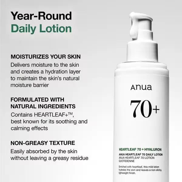 Poppy Gifts Skin Care Anua Heartleaf 70 Daily Lotion 200ml Anua Heartleaf 70 Daily Lotion 200ml