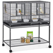 Yaheetech Stackable Wide Bird Cage Divided Breeder Cage Stackable Wide Bird Cage Divided Breeder Cage
