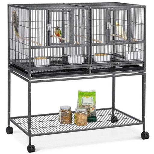 Yaheetech Stackable Wide Bird Cage Divided Breeder Cage Stackable Wide Bird Cage Divided Breeder Cage