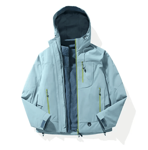 Unisex 3-in-1 Detachable Outdoor Jacket Waterproof Windproof Mountain Coat – view 2