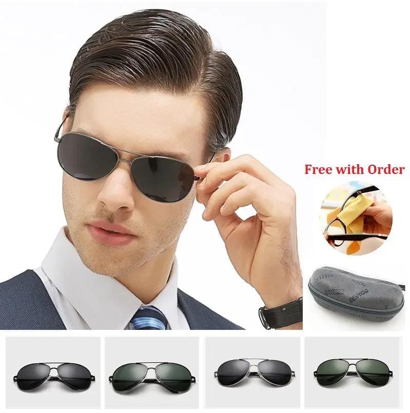 HD Polarized Lens Sunglasses Anti-Blue Ray Hydrophobic with Case – view 1