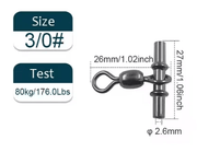 27mm 80kg Swivel Sleeves 3-way Fishing Swivels Crane 10PK 2.6mm Line Size – view 2