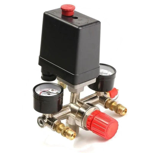 Air Compressor Pressure Switch With Gauges Regulator Auto Load Unload 90-120 PSI – view 1