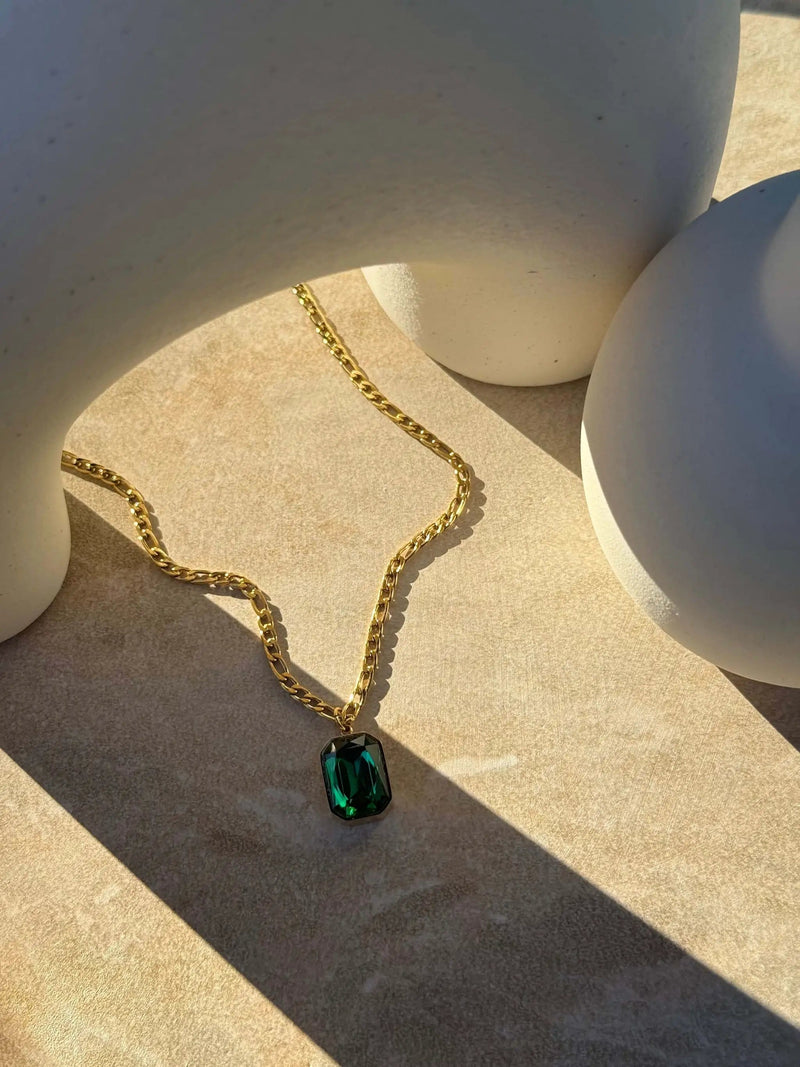 Tahana Jewellery Necklace Taimana Kākāriki Gold Necklace Taimana Kākāriki Gold Necklace