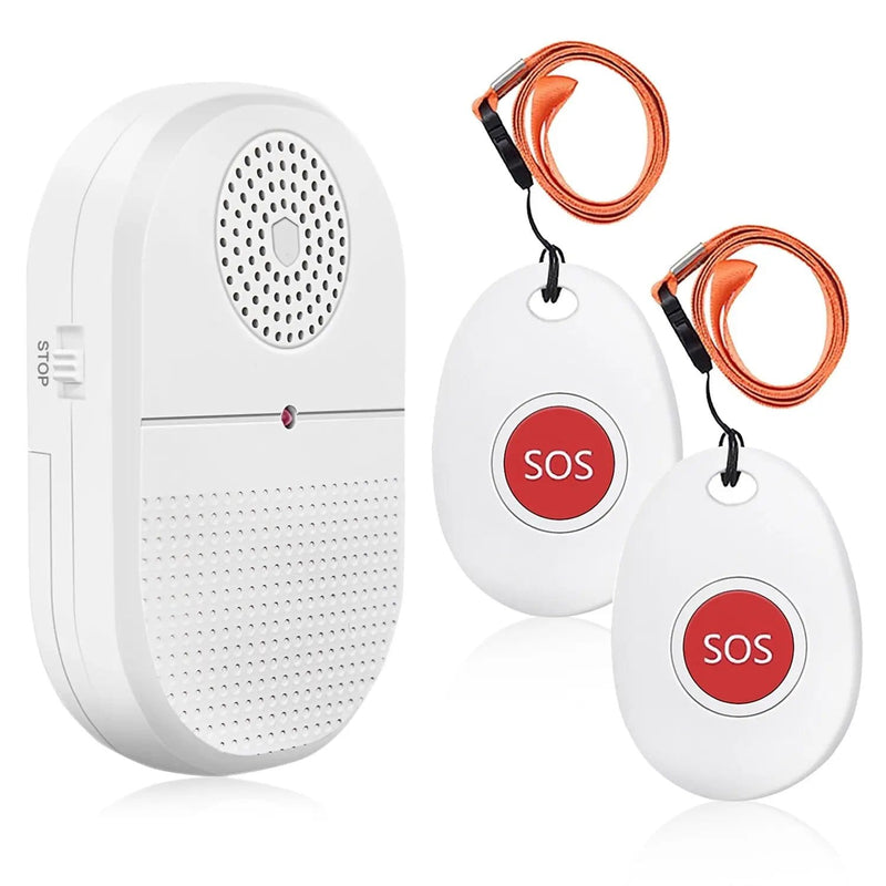 Deafquip Wireless Caregiver Pager with 2 x SOS Pendant Wireless Caregiver Pager with 2 x SOS Pendant