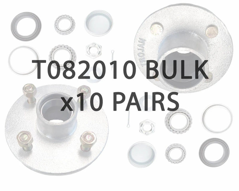 1500kg Non Braked Hub Set Bulk Kit 10 Pairs For Trailers