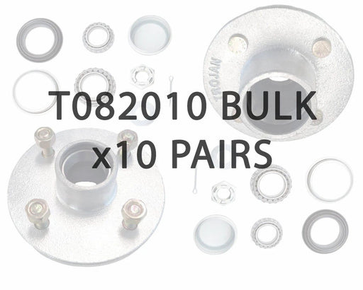 1500kg Non Braked Hub Set Bulk Kit 10 Pairs For Trailers