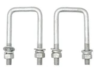Trojan Jockey Wheel Square U Bolt M12 51mm Wide 110mm Long Pair