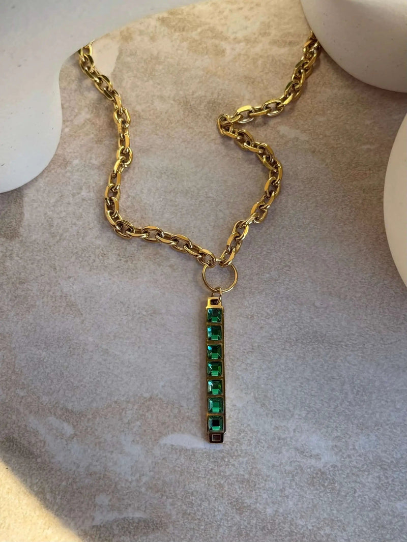 Tahana Jewellery Necklace Tāhū Kākāriki Gold Necklace Tāhū Kākāriki Gold Necklace