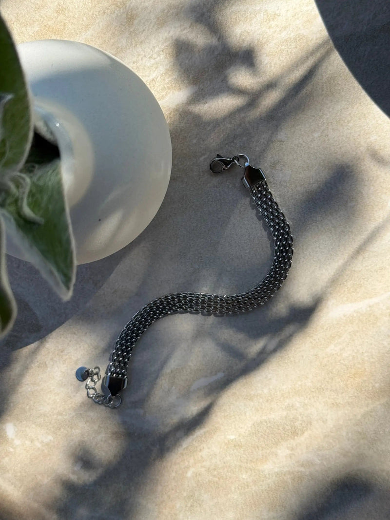 Tahana Jewellery Bracelet Ataahua Silver Braided Mesh Bracelet Ataahua Silver Braided Mesh Bracelet