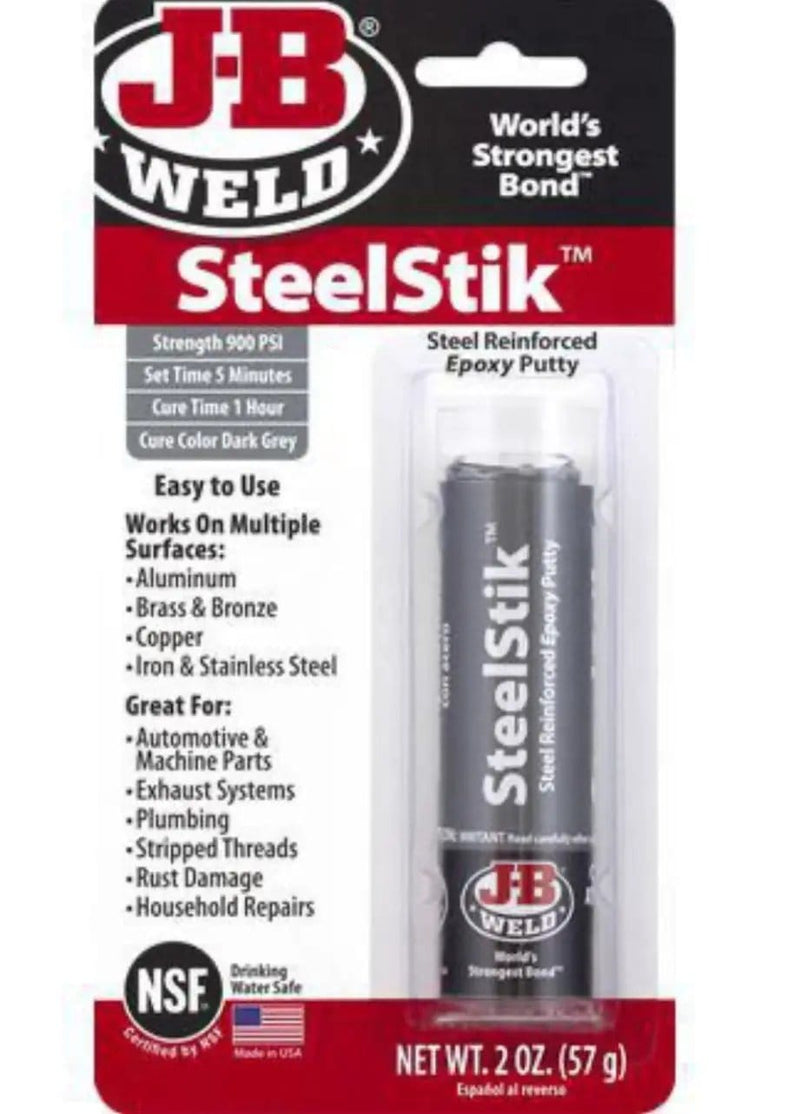 Racing Pro NZ Ltd JB Weld SteelStik Epoxy Putty Stick 57g - 8267S JB Weld SteelStik Epoxy Putty Stick 57g - 8267S