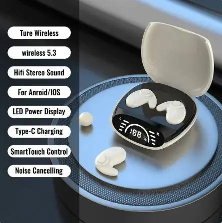 Post-Ear Bluetooth Headphones - Wireless Earphone with Voice Control & 4-8 Hour Battery | 3 Colors – view 2