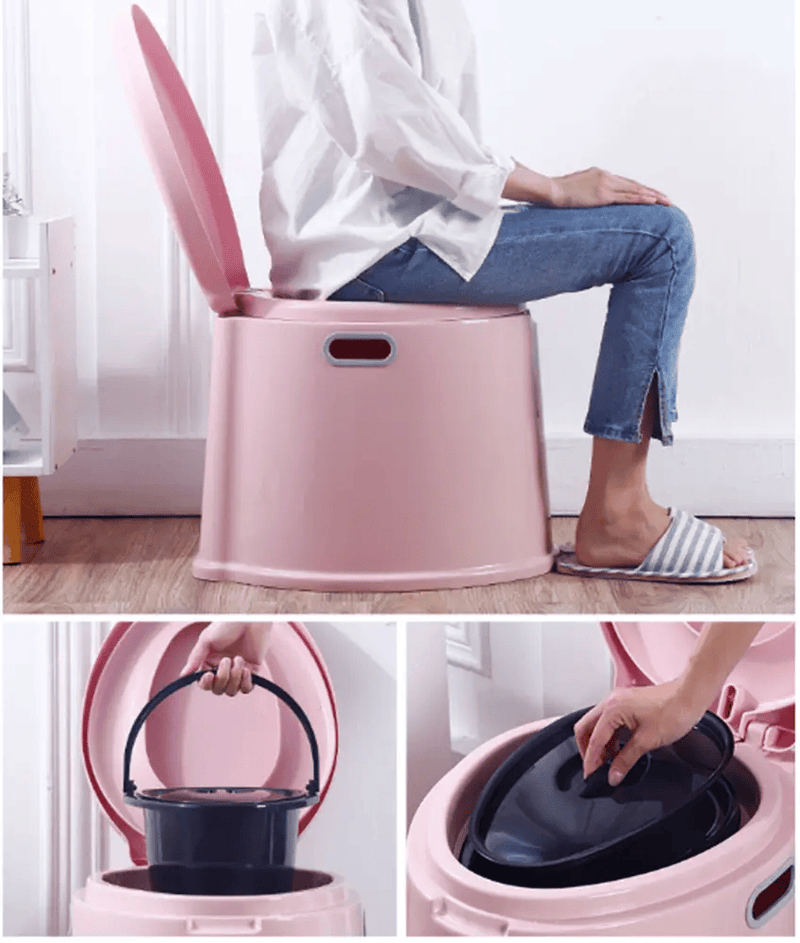 salelink.co.nz Unbranded Outdoor Portable Toilet Pink 6L Outdoor Portable Toilet for Camping