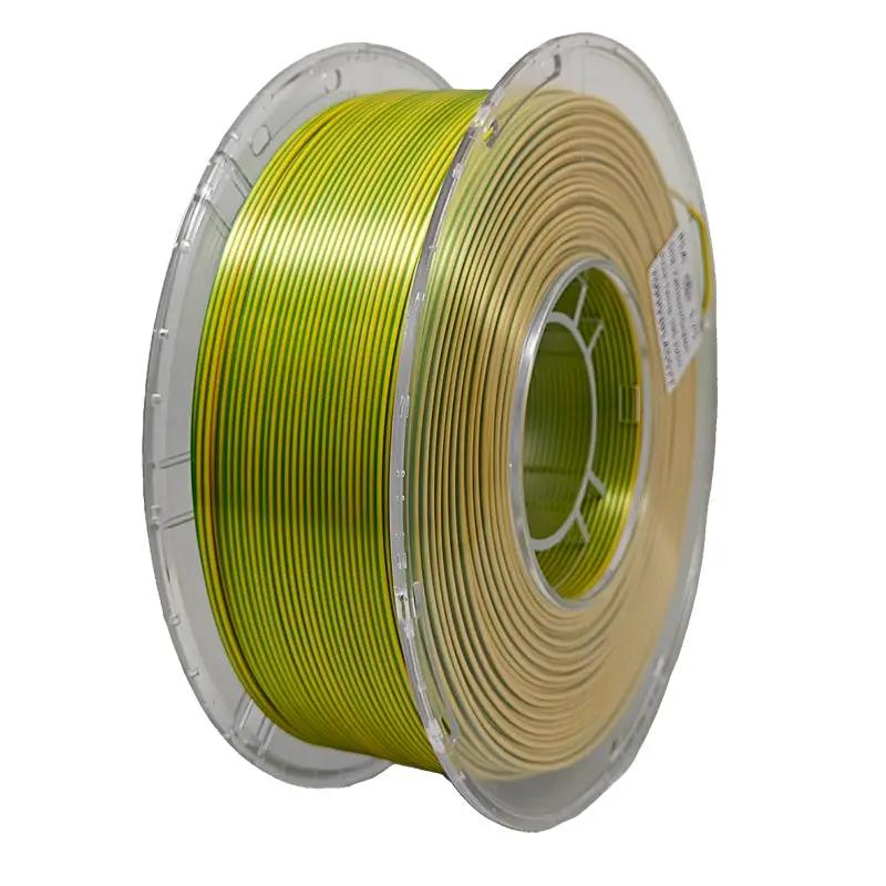 PLA 3D Printing Filament 1KG - Yellow+Green – view 3