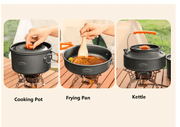 ECOTREK cookware Outdoor Cookware Set - Camping Cookware Ideal for 3-4 people BY3019 Outdoor Cookware Set - Camping Cookware Ideal for 3-4 people BY3019