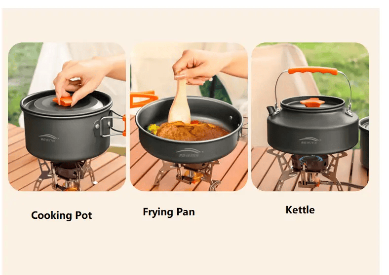 ECOTREK cookware Outdoor Cookware Set - Camping Cookware Ideal for 3-4 people BY3019 Outdoor Cookware Set - Camping Cookware Ideal for 3-4 people BY3019