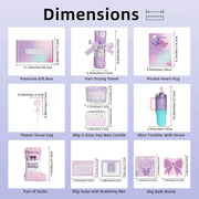 Poppy Gifts Purple Theme Aroma Candle Bath Gift Box Purple Theme Aroma Candle Bath Gift Box