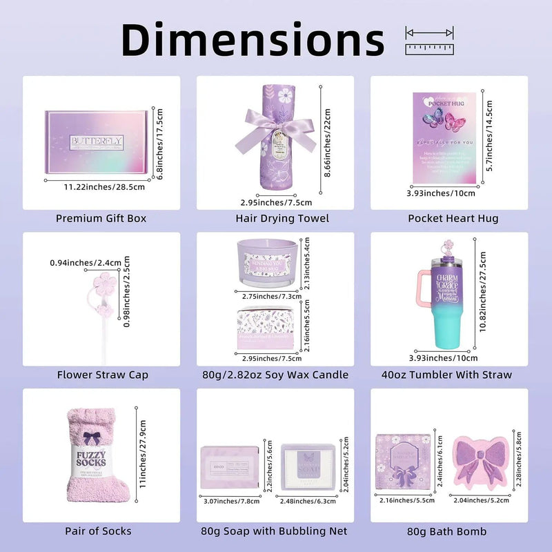 Poppy Gifts Purple Theme Aroma Candle Bath Gift Box Purple Theme Aroma Candle Bath Gift Box