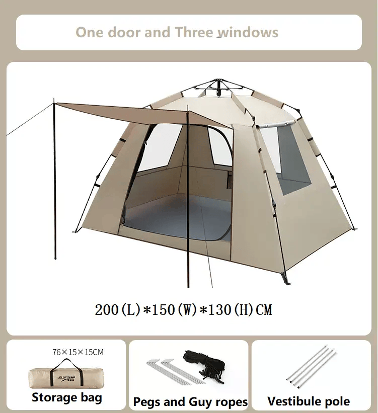 ECOTREK Tent Pop-Up Camping Tent – 1 Door & 3 Windows JLP5351 Pop-Up Camping Tent – 1 Door & 3 Windows JLP5351