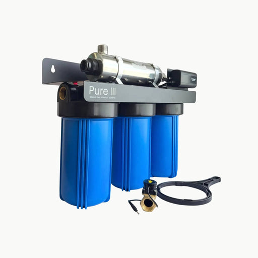 Waiora Pure III Whole House UV Water Filter - 3 Stage + UV, 33W, Flow-Activated, 30 LPM NZ – view 1