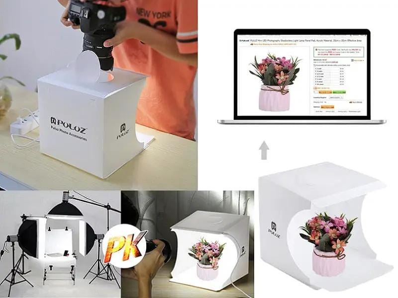 20cm PVC Foldable Photography STUDIO LED Light Tent, Small – view 6