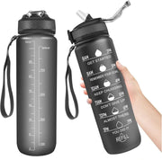salelink.co.nz Unbranded 1L Sports Water Bottle 1L BPA Free Water Bottle With Time Marker