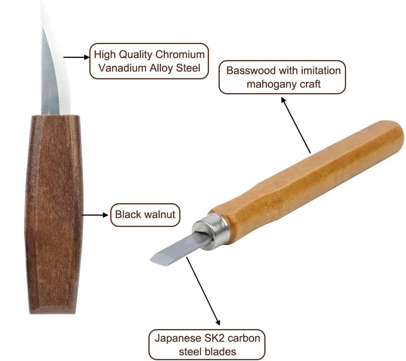salelink.co.nz Unbranded Wood Carving Tools Set Wood Carving Tools Set - Wood (GZJ1553) | Action Outdoors NZ