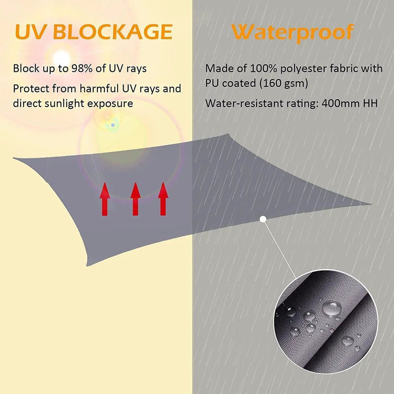 Water-resistant Shade Sail Rectangle 3x4m – view 2