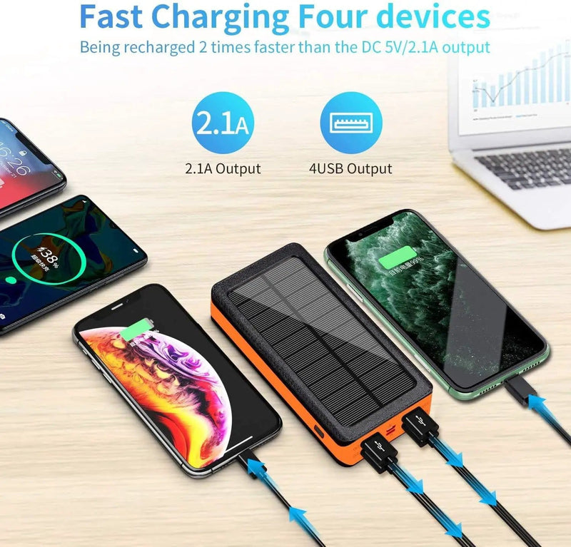 salelink.co.nz Unbranded 30000mAh Solar Power Bank (GZJ2592) 30000mAh Solar Power Bank (GZJ2592) | Action Outdoors NZ