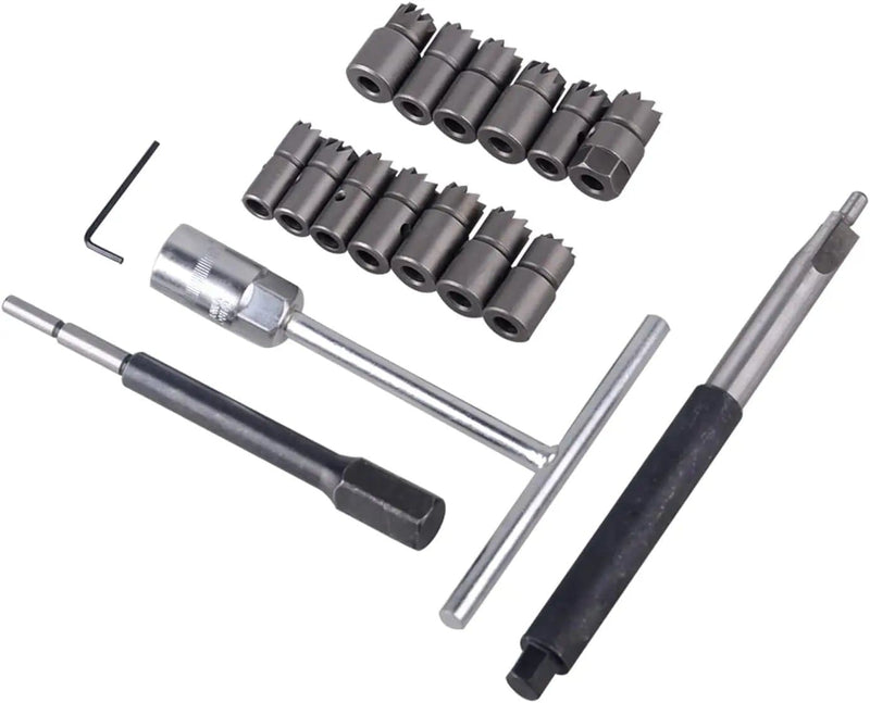 17PCS Diesel Injector Seat Cutter Cleaner Tool Set – view 3