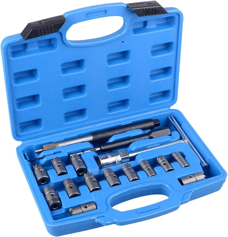 17PCS Diesel Injector Seat Cutter Cleaner Tool Set – view 1