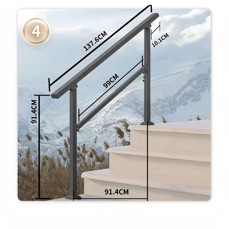 salelink.co.nz Unbranded Stair Handrail 4 Steps Stair Handrail 4 Steps | Action Outdoors NZ