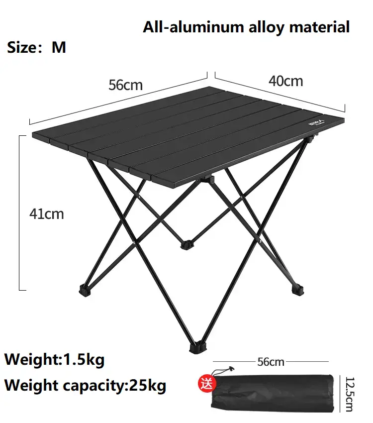 ECOTREK Outdoor Furniture Ecotrek Aluminum Alloy Roll-Up Camping Table - PRI10116 Ecotrek Aluminum Alloy Roll-Up Camping Table - PRI10116
