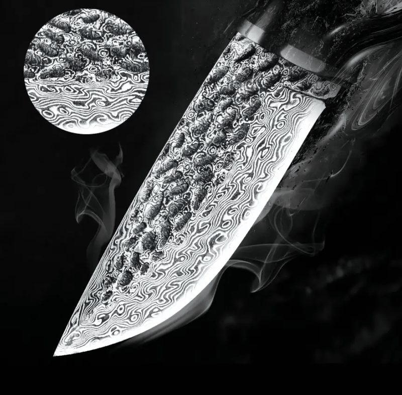 Damascus Steel Tactical Knife — Sandalwood Handle | Fixed Blade Outdoor & Survival – view 4