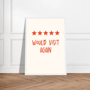 Blank Wall Print Shop Print Material Would Visit Again Would Visit Again