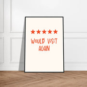 Blank Wall Print Shop Print Material Would Visit Again Would Visit Again