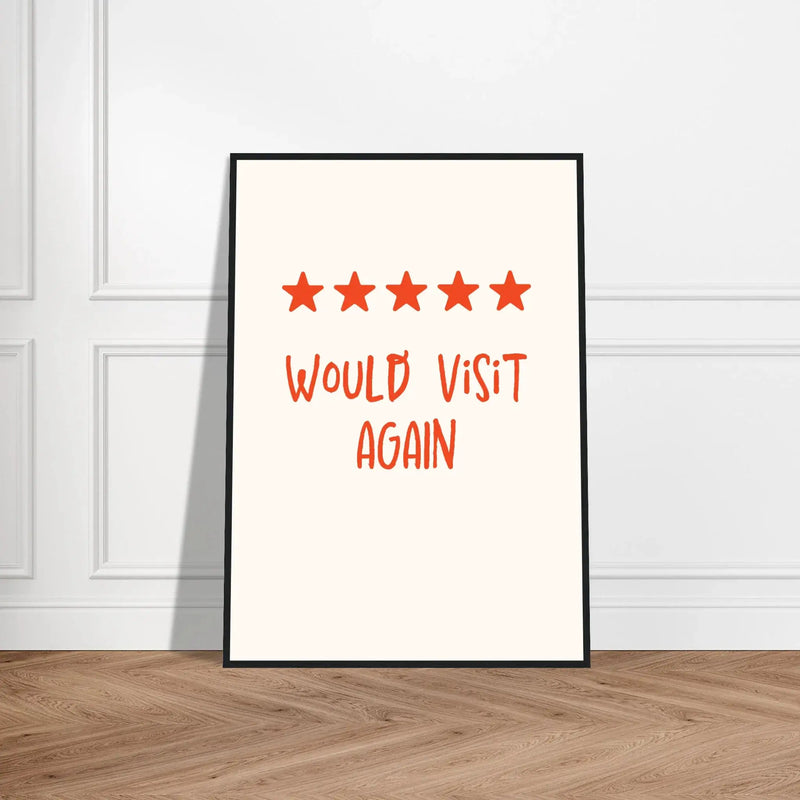 Blank Wall Print Shop Print Material Would Visit Again Would Visit Again