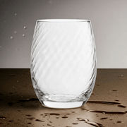 Nest & Stem Homewares Tumblers Clear Diagonal Textured Glass Tumbler 420ml Clear Diagonal Textured Glass Tumbler 420ml