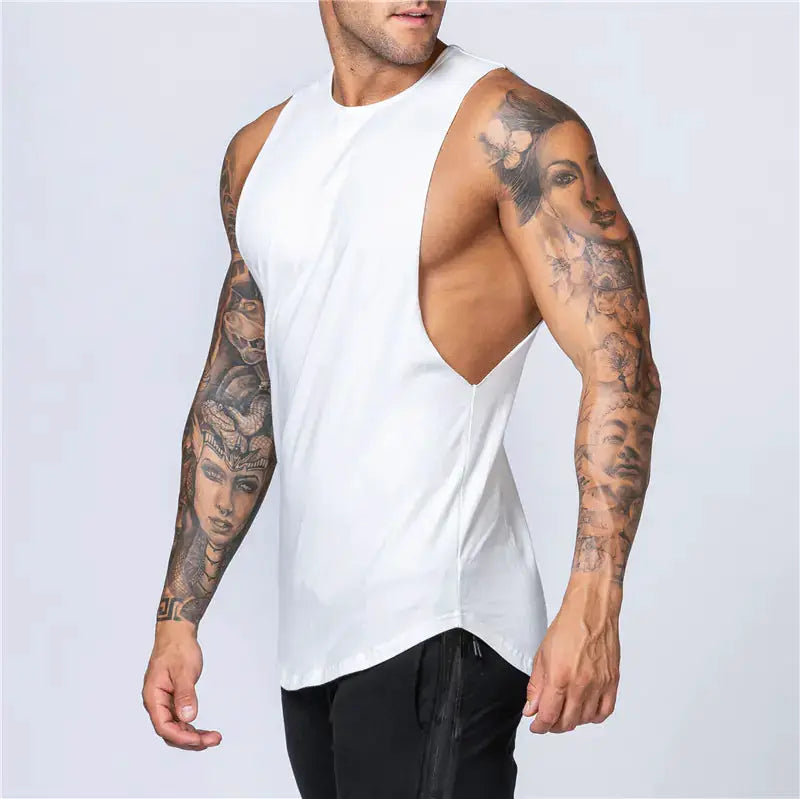 Men's Loose Cotton Sleeveless Singlet – view 6