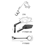 Habicare 360° Adjustable Bicycle Rearview Mirrors for MTB & Road Bike Handlebars 360° Adjustable Bicycle Rearview Mirrors for MTB & Road Bike Handlebars